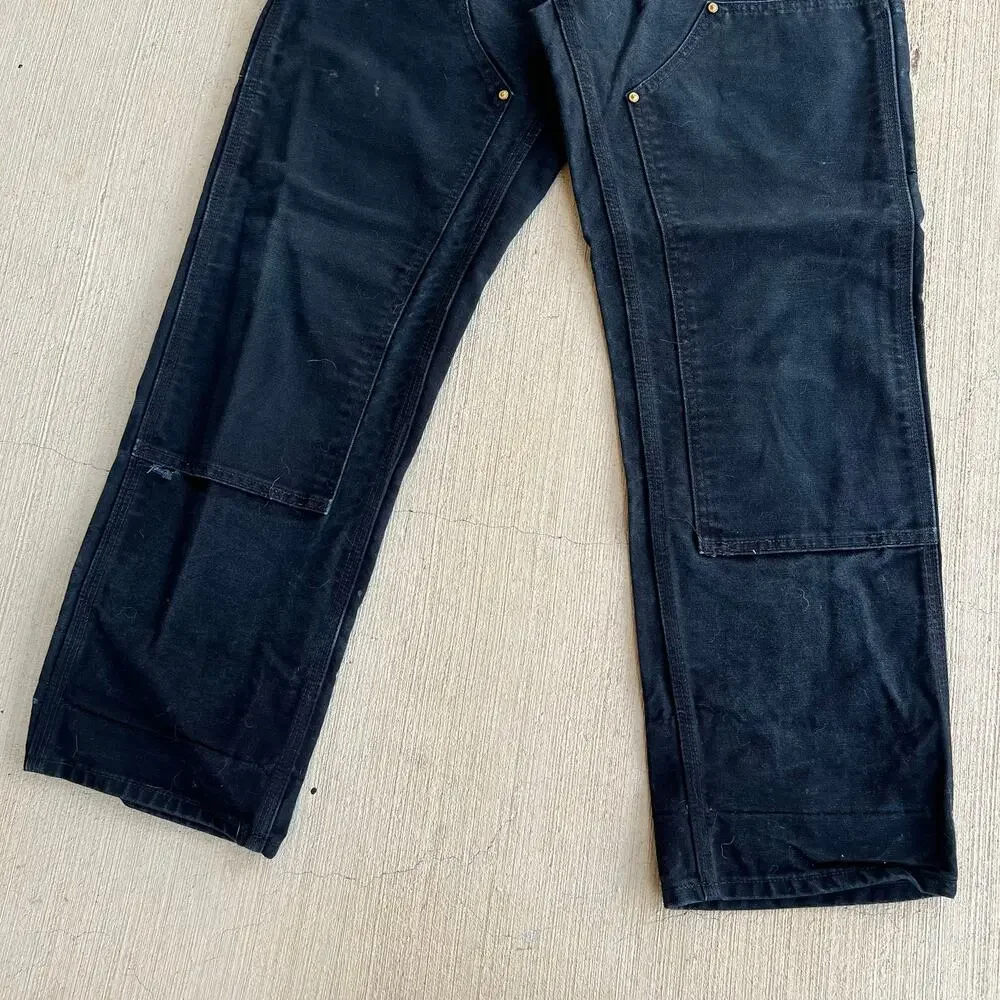 Carhartt B01 BLK black double knee work wear carpenter pants